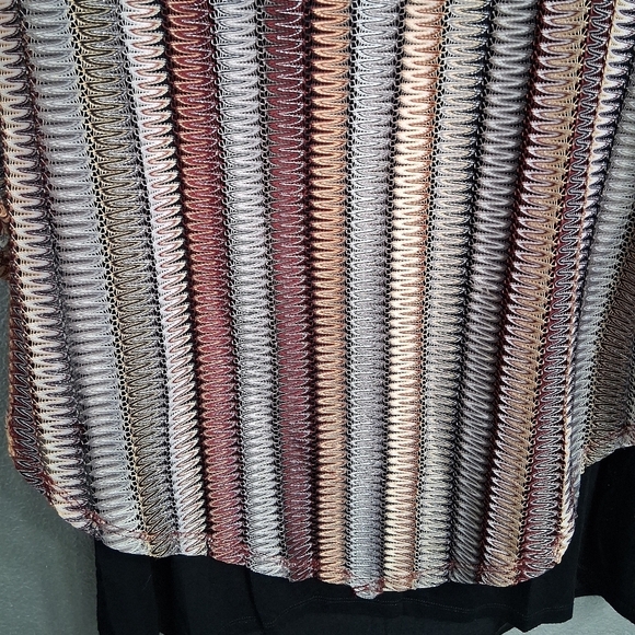 Apt.9 Striped Multicolor Poncho Top  Sizr L - Picture 3 of 14